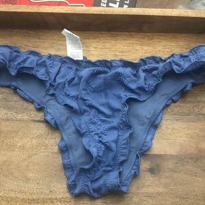Aerie Blue Ruffled Bikini Bottoms